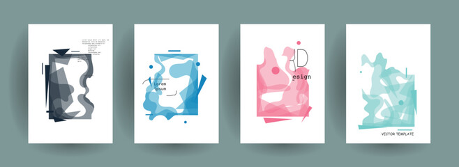 Abstract gradient vector background for business brochure cover design	