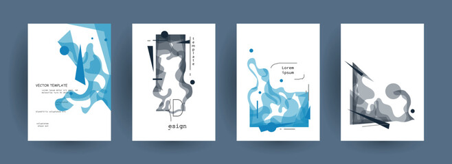 Abstract gradient vector background for business brochure cover design	