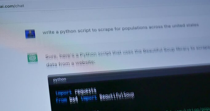ChatGPT Writing Code For Computer Programmer