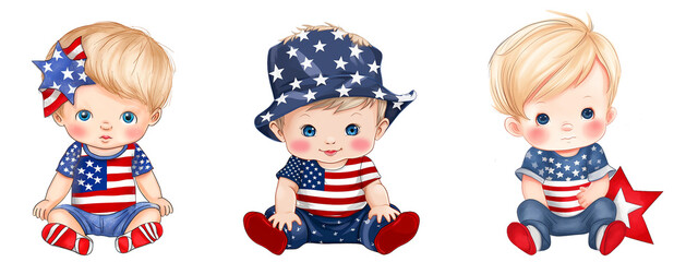 Baby boy Fourth of July