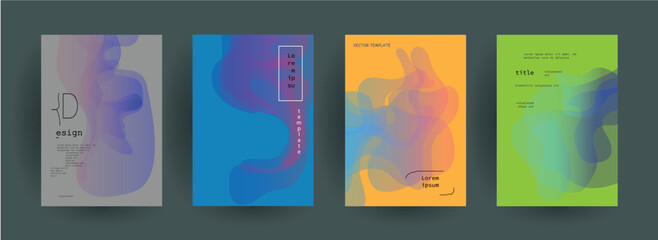 Abstract gradient vector background for business brochure cover design	