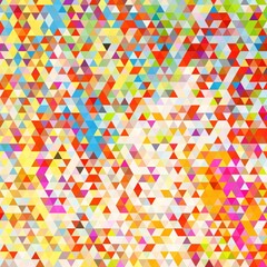 Vibrant pastel colored triangular shapes abstract geometric background.