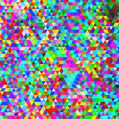 Colorful triangular shapes abstract geometric background. Vibrant colors abstract geometric shapes background.