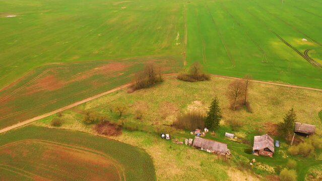 Drone photography of agricultural field