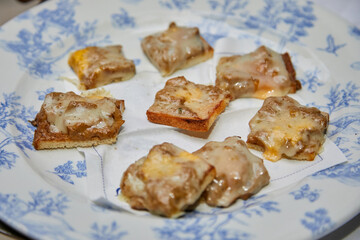 bocadillo, pan, salado, sabroso, pescado, tosta, tostada