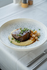 Food with stylish food plate