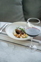 Food with stylish food plate