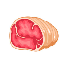 Meat loaf food cartoon style vector illustration