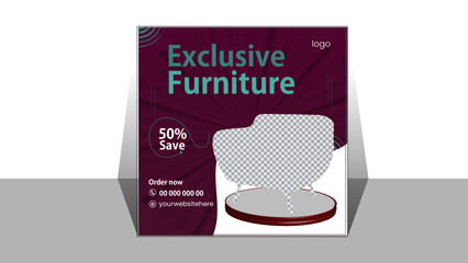 Furniture Business Facebook cover, Corporate social media post template design, Template banner design for social media, Digital business marketing promotion timeline and social media cover template