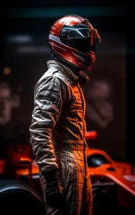Fotobehang Formula 1 Driver, Generative AI, Illustration © emir