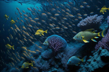 Underwater fish photography, generative ai