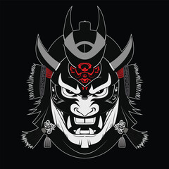 Oni japanese Culture devil mask, Vector illustration