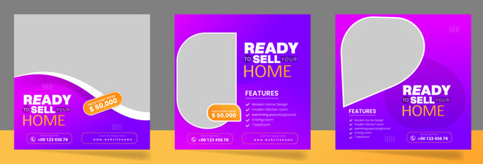 Real estate social media post template