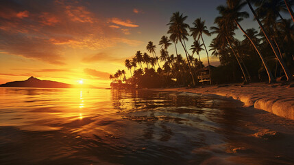 sunset at the beach