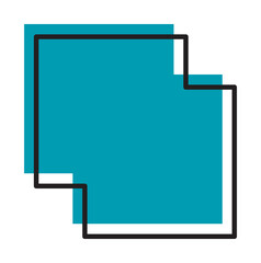 Trendy vector minimalist geometric line color basic element. Shape abstract figure bauhaus form. Retro style texture illustration. Modern design poster, cover, card design