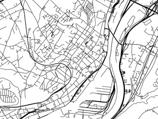 Vector road map of the city of  Herstal in Belgium on a white background.