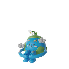 Cute Earth Planet 3d Illustration