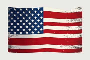 American flag illustration. Generative AI