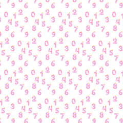 Background with pink numbers.