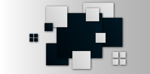 Abstract 3d modern square background. vector art illustration