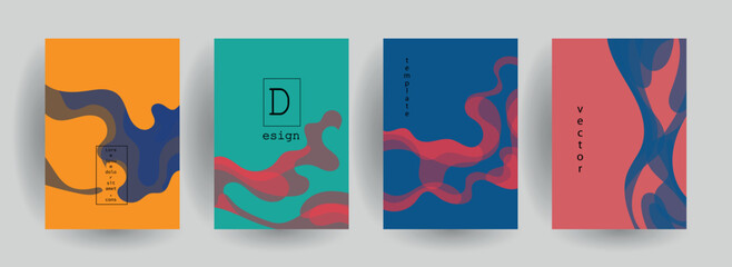 Abstract gradient vector background for business brochure cover design	