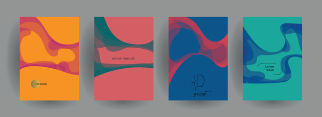 Abstract gradient vector background for business brochure cover design	