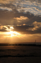 Sundown am Strand von Wangerooge