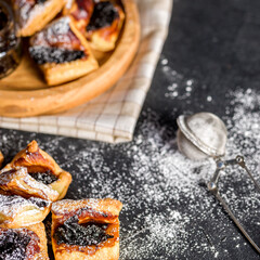Puff pastry with jam