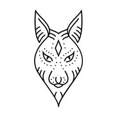 anubis Egypt Fox logo design