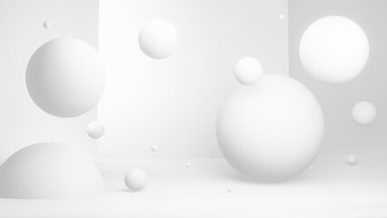 Geometric Elegance in Floating Spheres: Dynamic Background for UX and Graphic Design