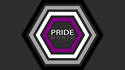 Happy Pride Month Asexual Pride Flag Honeycomb Tunnel Background