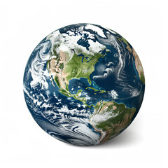 earth globe on white background, this design was generated by an artificial intelligence