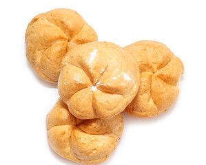 Fototapeta premium Kaiser rolls on white background