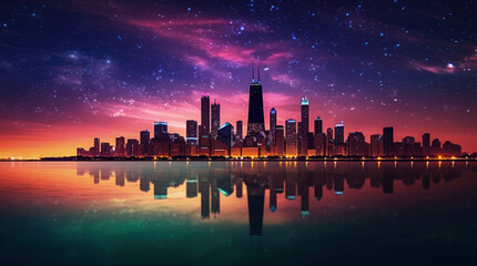 Obraz na płótnie Canvas Chicago skyline AI-generated