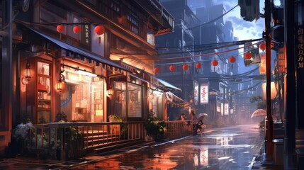 Obraz premium Game Art Anime Background Wallpaper