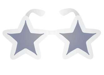 Obraz premium White star sunglasses. vector illustration