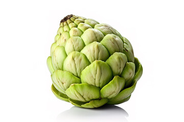 Custard apple on a white studio background generative ai