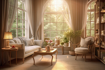 Fototapeta na wymiar Natural light streaming through a window, creating a serene and uplifting atmosphere.