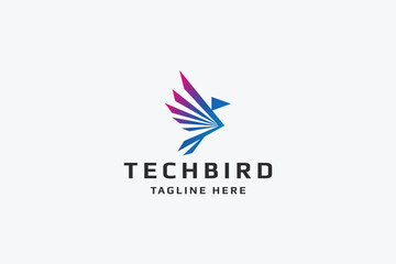 Tech Bird Pro Logo Template
