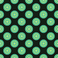 Abstract modern geometric flower pattern.