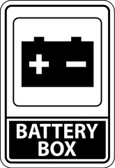 Obraz premium Symbol Battery Sign Battery Box On White Background