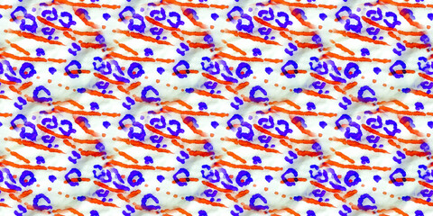 Print Zoo. Psychedelic Leopard On Branch. Animal