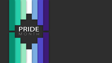 Happy Pride Month Gay Men's Pride Flag Vertical Lines Background
