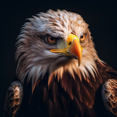 Obraz premium eagle portrait, generative ai 