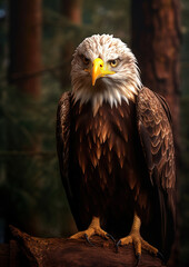 Obraz premium eagle portrait, generative ai 