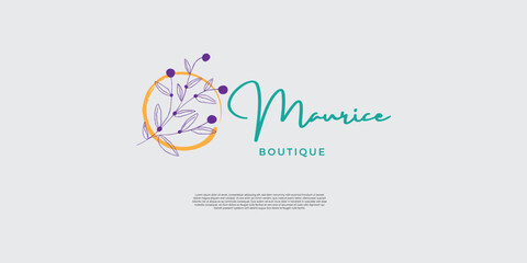 boutique logo design for saloon and beauty care company