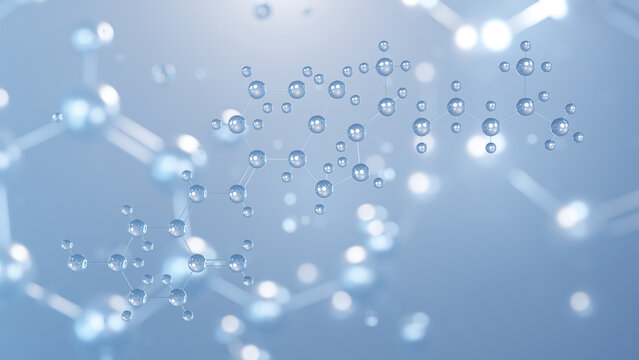 cholecalciferol molecular structure 3d, flat model, vitamin d3, structural chemical formula view from a microscope