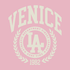 Vector artwork in varsity style for t-shirts and sweatshirts in varsity vintage style