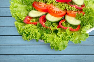 Tasty fresh vegetable salad dish