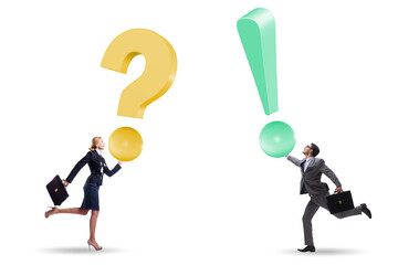 Concept of question and exclamation marks